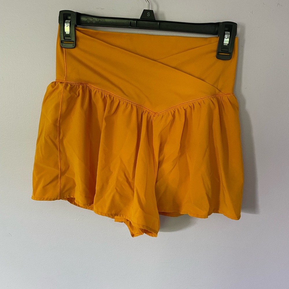 Aerie Women's Athletic Shorts in Bright Orange